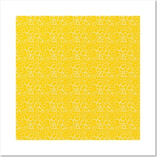 Elephant Print Skin Pattern Yellow Posters and Art